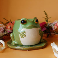 Frog Shaped Oil Burner on a lil Lily Pad