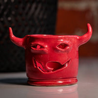Wonky Little Devil Tea Light Holder/Match storage