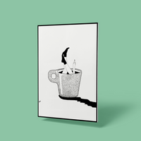 COFFEE LOVER © - A4 Print - Original Artwork by RinkyDink©
