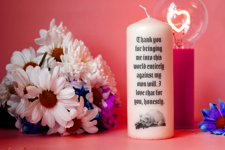 Unwanted Birth Mother's Day Pillar Candle