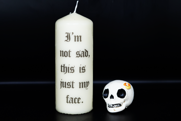 I'm Not Sad Pillar Candle