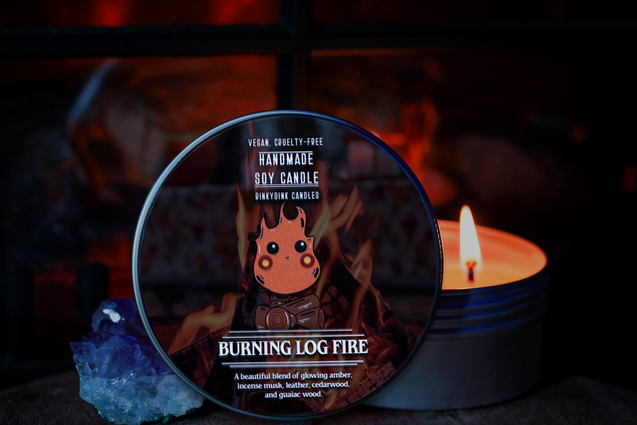 Burning Log Fire Scented Candle (VG)