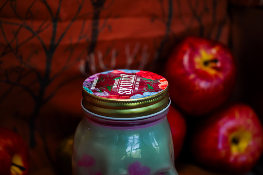 Poison Toffee Apple Scented Skully Candle (VG)