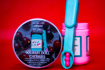 90s Baby Doll Cherries Scented Candle (VG)