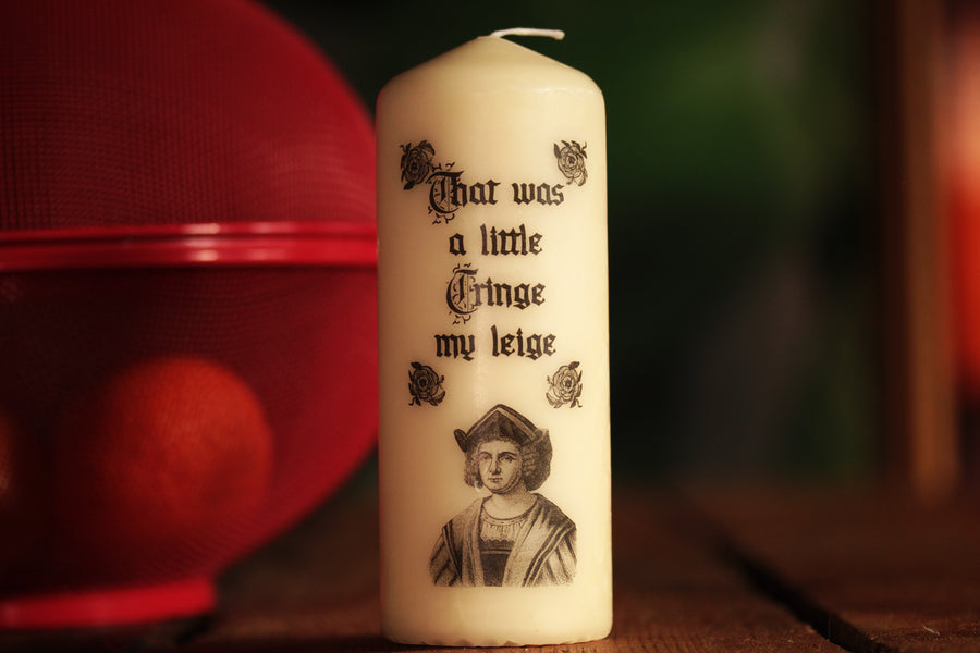 Medieval Cringe Pillar Candle