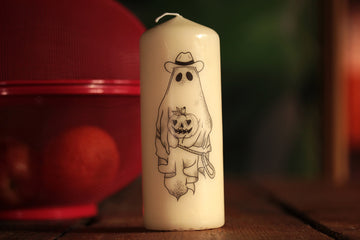 Cowboy Ghost Pillar Candle