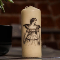 Victorian Butterfly Madame Pillar Candle