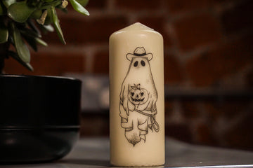 Cowboy Ghost Pillar Candle