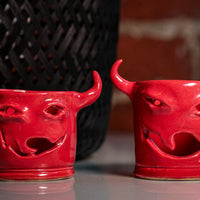 Wonky Little Devil Tea Light Holder/Match storage