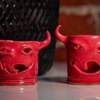 Wonky Little Devil Tea Light Holder/Match storage
