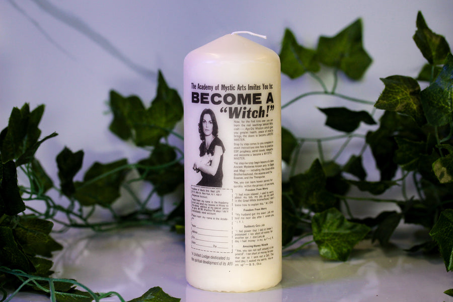 Become A Witch Pillar Candle