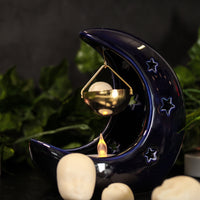 Blue Hanging Moon Oil Burner/Wax Warmer