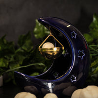 Blue Hanging Moon Oil Burner/Wax Warmer