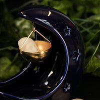 Blue Hanging Moon Oil Burner/Wax Warmer