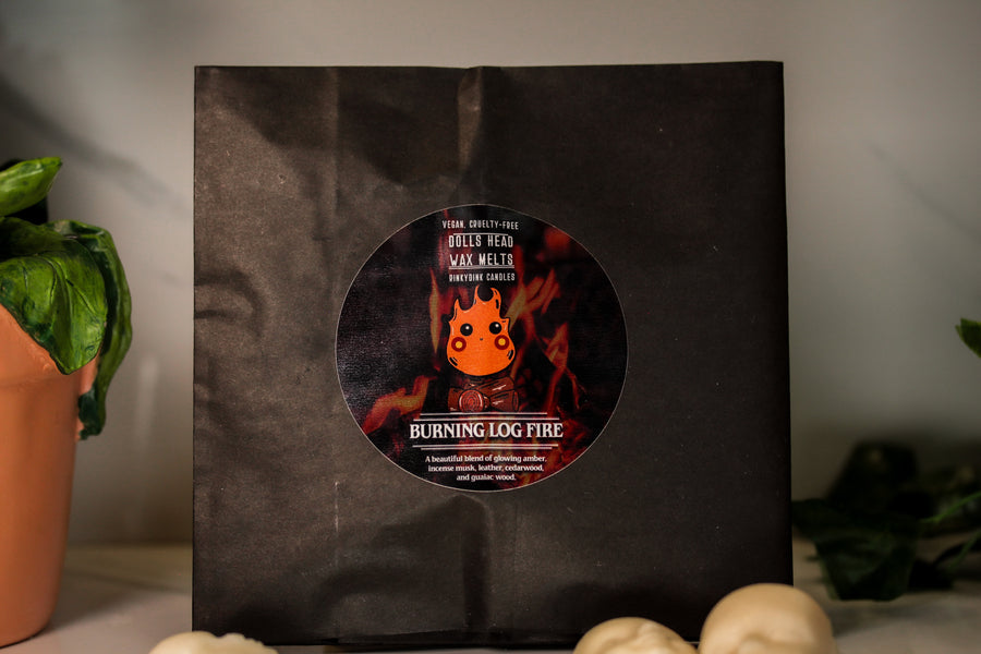 Burning Log Fire Dolls Head Wax Melts (VG)