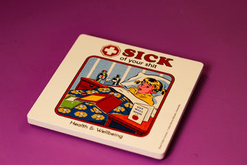 Sick Of Your Shit Candle Coaster
