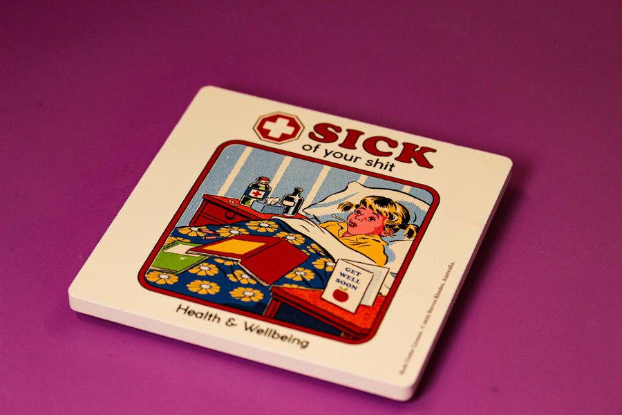 Sick Of Your Shit Candle Coaster