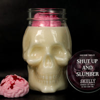 Shut Up and Slumber Skully Scented Candle (VG)