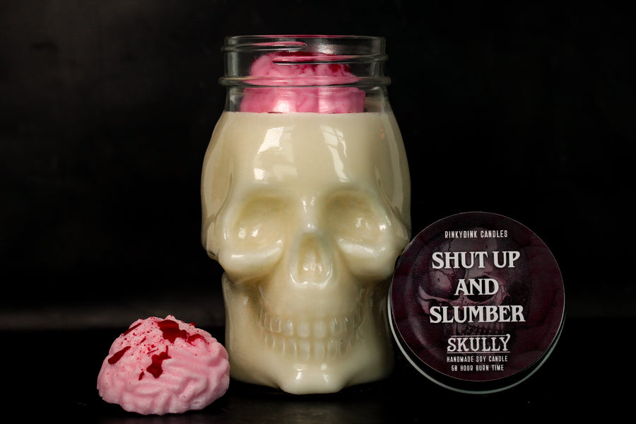Shut Up and Slumber Skully Scented Candle (VG)
