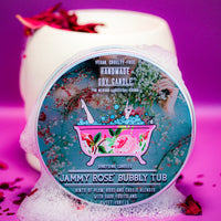 'Jammy Rose' Bubbly Tub Scented Candle (VG)