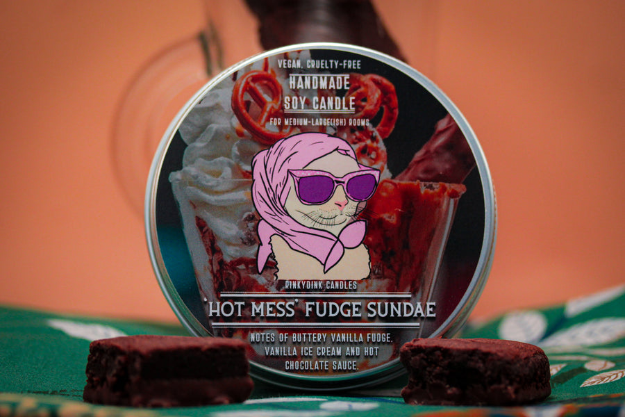 'Hot Mess' Fudge Sundae Scented Candle (VG)