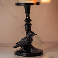 Raven Pillar Candle Holder
