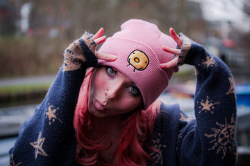 Pink Embroidered CHICC Beanie