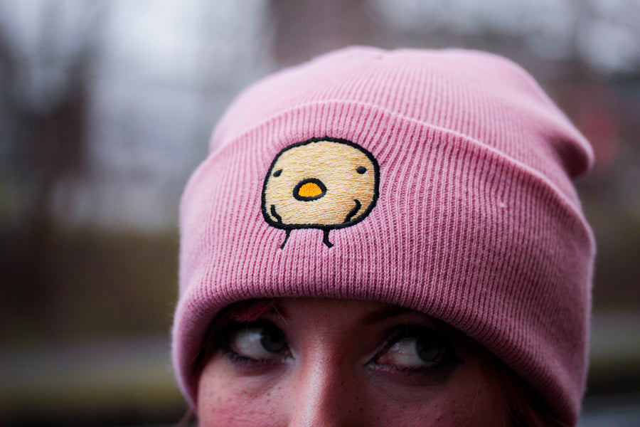 Pink Embroidered CHICC Beanie