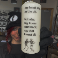 Cursed Emo Knees Pillar Candle