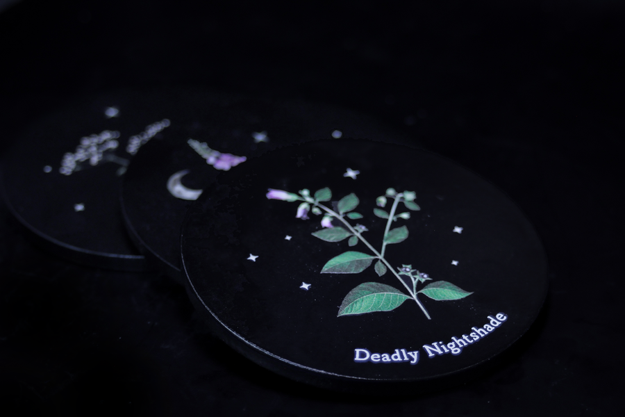 Deadly Nightshade Poison Candle Coaster