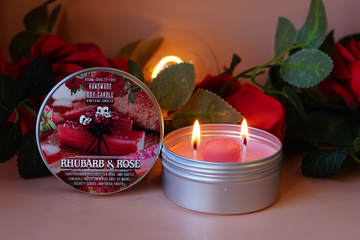 Rhubarb and Rose Scented Candle (VG)
