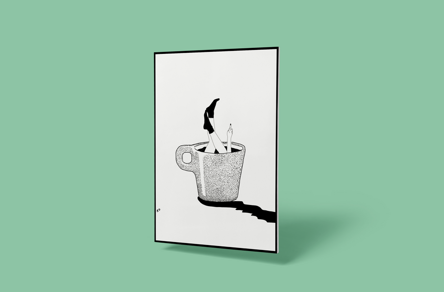 COFFEE LOVER © - A4 Print - Original Artwork by RinkyDink©