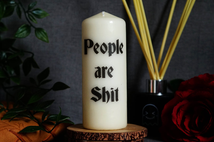 People Are Shit© Pillar Candle (VG)