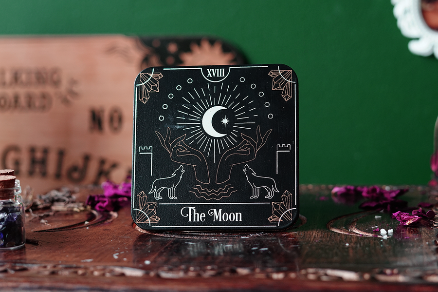 The Moon Tarot Candle Coaster